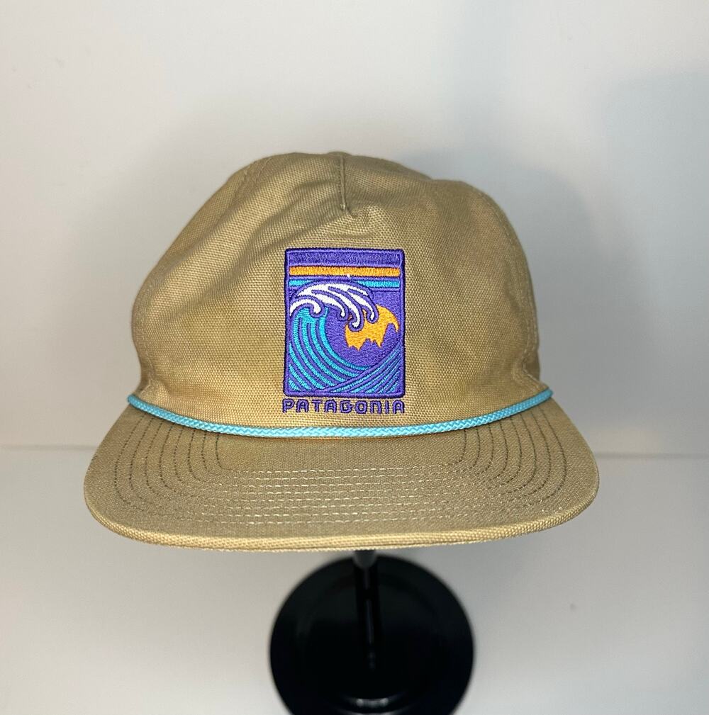 Patagonia Hat Cap Snapback Khaki Viewfinder Beige Mens Rope Wave Surf Mens Beach